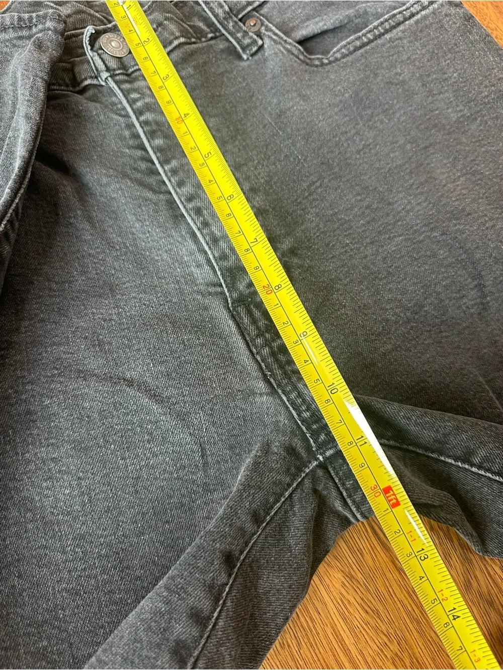 Levis 541 Premium Black Denim Regular Fit Jean Size 36x32 Actual 35x29 Big E
